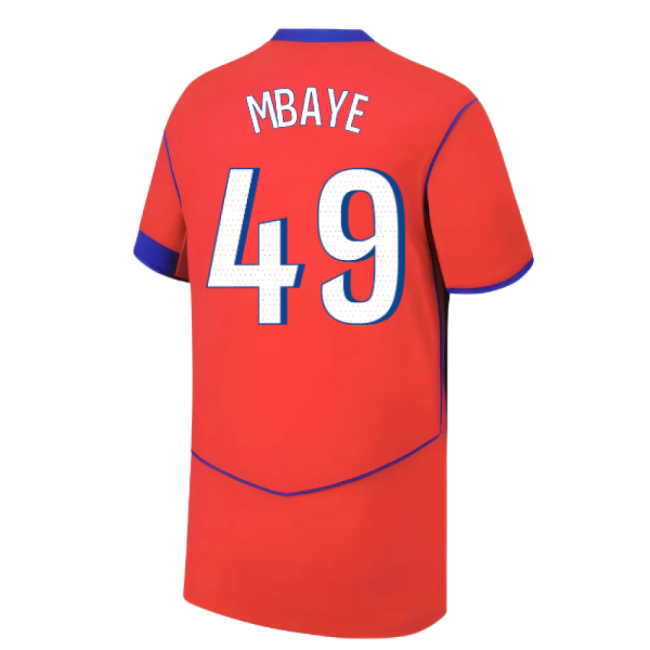 2025-2026 PSG Third Shirt (Kids) (Mbaye 49)-Vantage Point Soccer